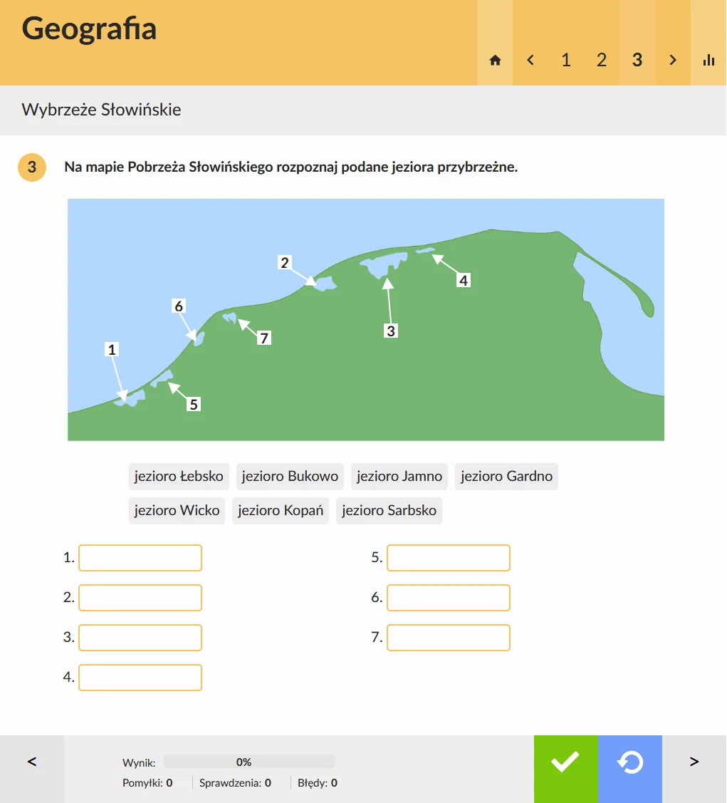 eduPaka Geografia kl. 5-8, przykładowe ćwiczenie 1