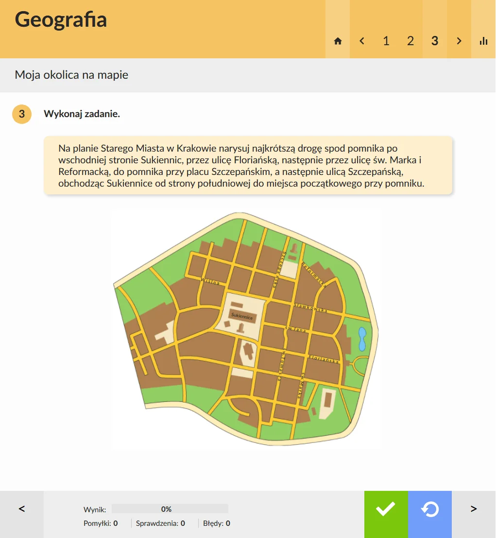 eduPaka Geografia kl. 5-8, przykładowe ćwiczenie 2