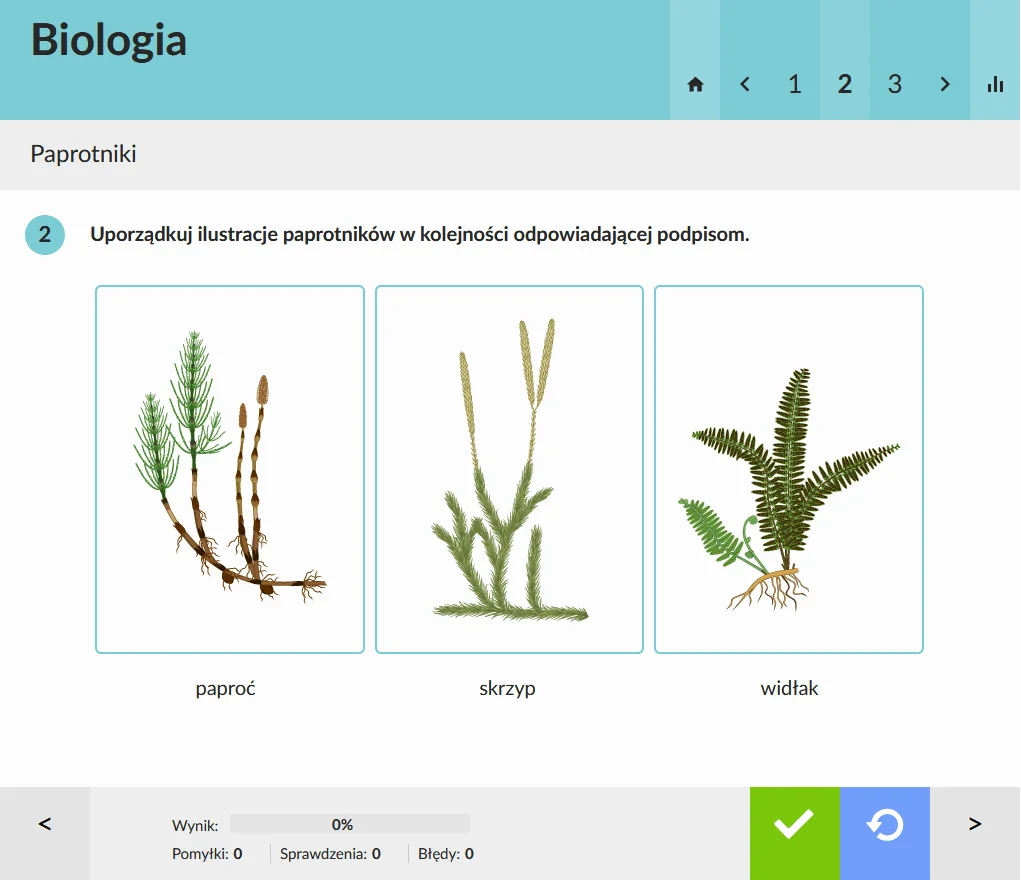 eduPaka Biologia kl. 5-8, przykładowe ćwiczenie